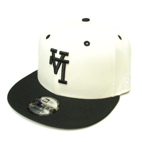 [j[G] USA 9FIFTY LOS ANGELES DODGERS UPSIDE DOWN SNAPBACK CAP CHROME WHITE × BLACK/N[ zCg × ubN T[X hW[X XibvobN Lbv 