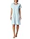 Schiesser Damen Schlafshirt Kurzarm Baumwolle-Mix + Relax Nachthemd, Jade_181251, 50