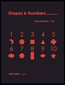 Shapes and Colors for Special Children: Red on Black, 1-10 (Book)