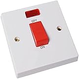 Merriway BH02673 Switch Dp 45 Amp 1-Gang With Neon -1 Pcs