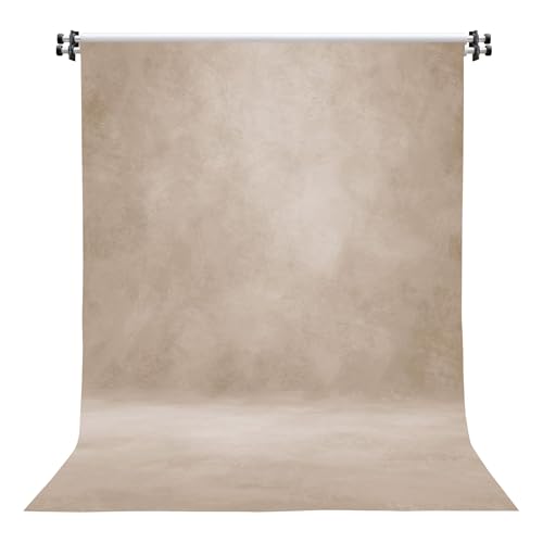 Abstract Beige Professional Photography 8x10ft / 2.4x3M Backdrop for Portrait Photo Props Booth Background Photoshoot Studio with Ployester Fabric Roller Pocket on Top Light Brown