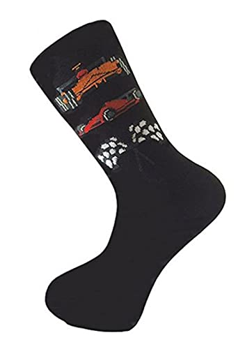 Element Gifts Racing Cars Socks, Cotton, Black, One Size