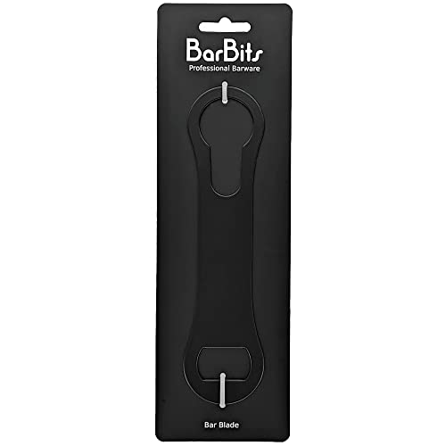 BarBits Removedor de cuchillas y vertedor de barra de camarero, color negro, hoja de barra resistente, herramienta de cóctel de estilo profesional