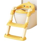 Riuuyyi 子供用 補助便座 トイレトレーナー 携帯 折りたたみ おまる 柔らかいクッション 幼児用 取外し可能 ステップ式 ベビー 踏み台 滑り止め 尿がしぶき防止 補助便座 トイレトレーニング 女の子 男の子 プレゼント お誕生日 自立式 子供 トイレトレーナー 折りたたみ クッション 耐荷重75kgトイトレ 練習 折りたたみ おまる 補助 便座 補助便座 トイレ補助 3つの材質 (イエロー)