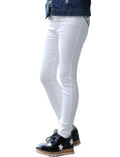 Kiench Girls Leggings with Pockets Knit School Jeggings Pants