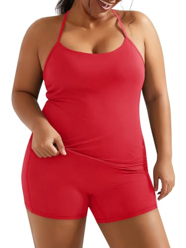 Aoysky Women Buttery Soft Plus Size Workout 2 Piece Sets