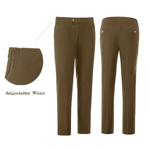 Men Suit Slim Fit Corduroy Blazer Suits Set for Mens 2 Piece Formal Tuxedo for Party Prom Evening Dinner Outfits Jacket Pant4