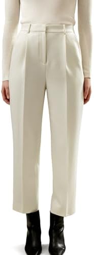 LilySilk Womens Wool Trouser for Winter Ladies Medium Rise Suit P...