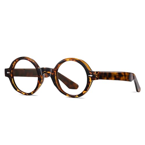 Lunettes de soleil rondes rétro de luxe à rivets avec monture renforcée et verres UV400