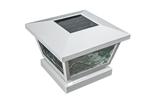 Classy Caps FS100W Fairmont Solar Post Cap, 5" x 5", White Classy Caps FS100W Fairmont Solar Post Cap, 5" x 5", White