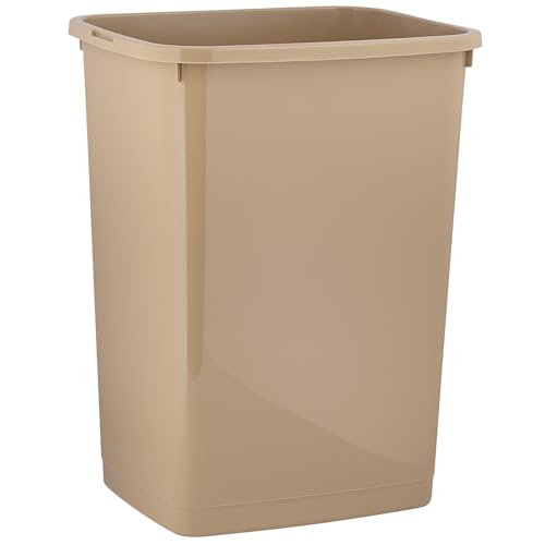 Image of Superio Large Kitchen Trash Can 13 Gallon, 52 Qt Waste Bin for Kitchen, Garage, Indoor and Outdoor Trash Can, Beige
