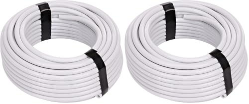Raindrip 100050100 1/4-Inch Drip Irrigation Supply Tubing, 50-Foot, for Irrigation Systems, White Polyethylene (Pack of 2)