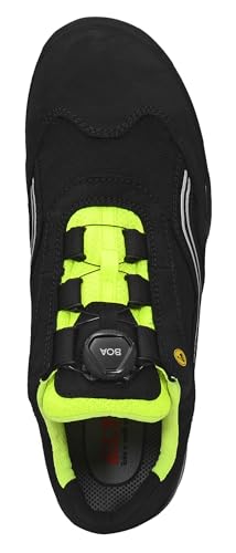 Foto von ELTEN Sicherheitsschuhe AMBITION BOA Low ESD S2, Herren, Leder/Textil, Stahlkappe, leicht, sportlich, Schwarz/Gelb, Größe: 45