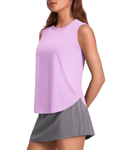 Image of PINSPARK Workout Tank Tops Woman Ice Silk UPF 50+ Athletic Yoga Shirts