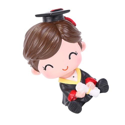 BESPORTBLE Figura Cabezona del Doctor para Coche Adorno De Resina Diseño De Pastel para Decoración De Shower Niño y Celebraciones De Graduación