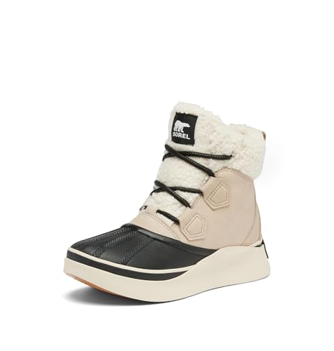 SOREL Women's Out N About lV Chillz Waterproof Boot - Omega Taupe, Black - 7.5