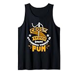 Photo Gallery punto croce "because stabbing things is sewing" canotta