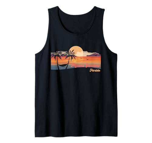 Jardines vintage de Miami, Florida Beach Camiseta sin Mangas