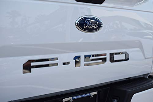 Image of Eurosport Daytona- Compatible with 2018-2020, Ford F-150 Rear Bumper Letters- Ultra Chrome