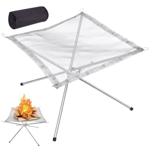 Foyer pliable en maille d'acier inoxydable durable pour brasero nomade - 5