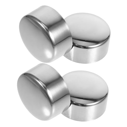OUNONA 4 pièces Embouts de Main Courante Acier Inoxydable Chapeaux Ronds pour Escalier Capuchons Extrémité Décoratifs pour Poteau Accessoires de Fixation pour Main Courante Robuste et