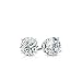 CUSTOMIZE JEWELS 4.00 Ct.tw 4-Prong Martini Round Lab Grown Diamond Stud Earrings In 14k Gold | Lab Created Diamond ,(G-H, VS1-VS2) (14k White Gold)