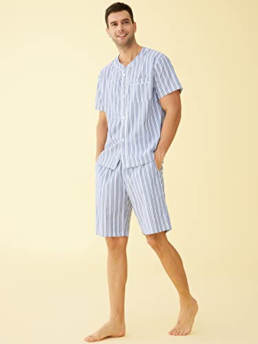 Latuza Men's Summer Cotton Pajamas Shorts Set3