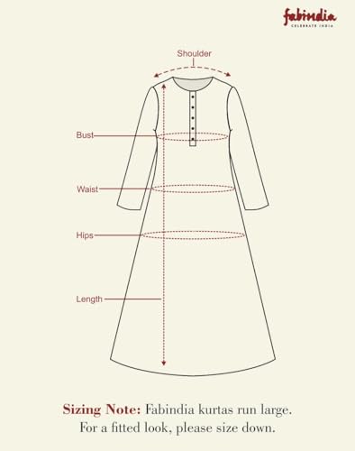 Kurta coton col V Fabnu beige solution confort contre la chaleur taille M