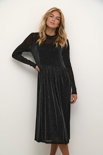 Robe de cocktail KAFFE en mesh pailleté chic et confortable - 5