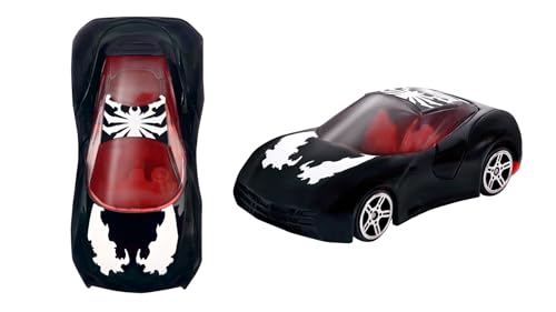 Image of Marvel Go Collection | Knight Speed | Venom | 1:64 Diecast Toy Car | Ages 3 and Up | Collect Them All, Black