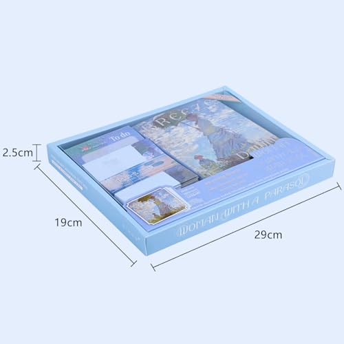 Image of The AutoStory Beautiful Scrapbook Album Kit A6 Junk Journal Aesthetic Stickers Patterned Papers Washi Tape DIY Craft Art Diary Embellishment Women Present Teens Girls (Morning Breeze, Blue)