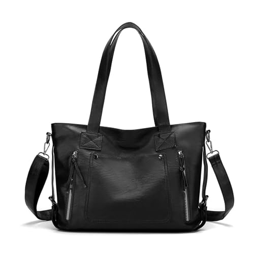 Bolso de hombro mujer de cuero PU estilo tote elegante miniatura 1