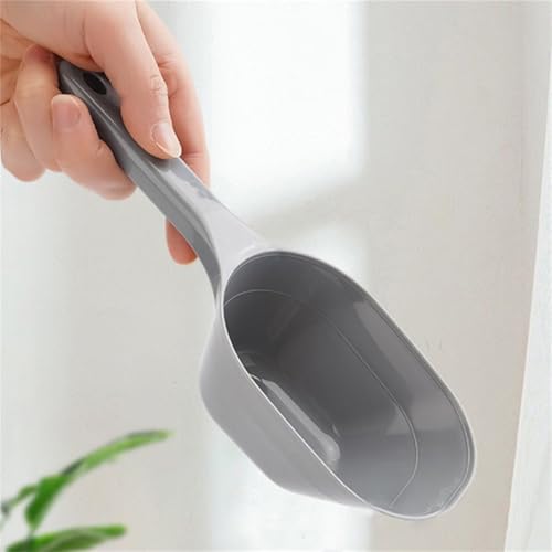 Poo4kark Robuster Kunststoff-Spatel für EIS Lebensmittel in der Küche, Mehrzweck- für Mehl Hundefutter, Kochen zu Hause (Grey, 23.5X8.5X5.4)