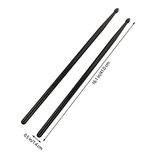 Set de 3 pares de baquetas de nylon negras miniatura 7