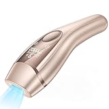 Epilatore Luce Pulsata con Ghiaccio, Epilatore a Luce Pulsata, 9 Livelli di Energia, Epilatore Laser per Donna e Uomo a Corpo Viso Ascelle Gambe Gold