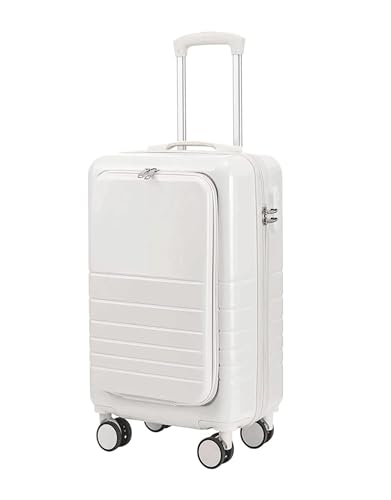 Suitcase Suitcases with Wheels 20 Inch Front Opening Luggage Boarding Suitcases with Wheels Hard Edge Anti-Drop Carry On Luggage Durable,
