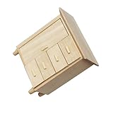 Artisanat à l'échelle 1:12 avec un design européen, cet ensemble de meubles miniatures en bois réaliste reproduit les détails de la vie des maisons de poupées