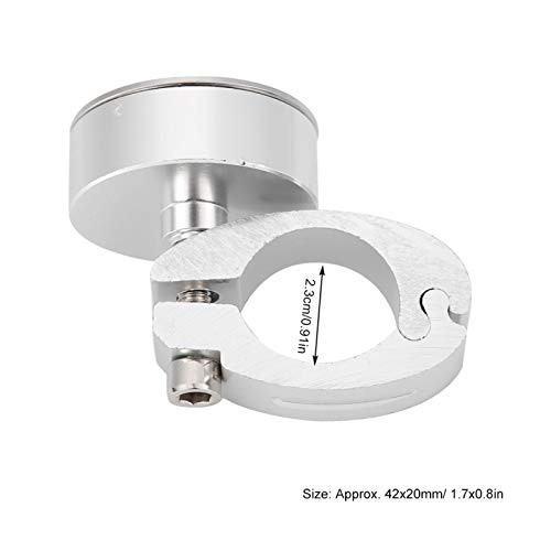 Motorraduhr, 7/8-1in Metall Universal Motorrad Lenkerhalterung Metall Handgriff Bar Uhr Zubehör(Silber)