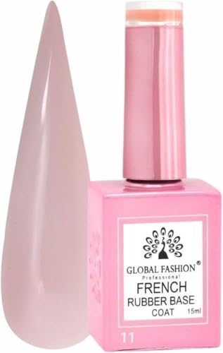 Professional French Rubber Base Coat 15ml – Long-Lasting, Flexibl...