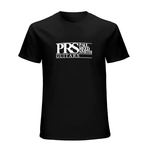 finire Paul Reed Smith Prs Guitars Logo Men's T-Shirt - Custom Shirt Black Size XL