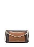 Michael Kors Jet Set Medium Pocket Convertible Crossbody Bag, Gold-Tone Hardware/MK Signature Coated Twill/Brown/Acorn