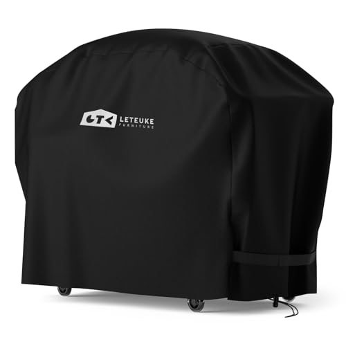 Leteuke Grill Cover for Outdoor Pizza Oven Table Grill Cart Heavy Duty Waterproof Pizza Oven Stand Cover UV & Fade & Rip Resistant