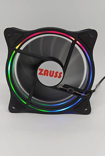 ZB-300 3 Renk Hareketli Rainbow RGB Kasa Mining Fanı, 12 CM, 0.3A