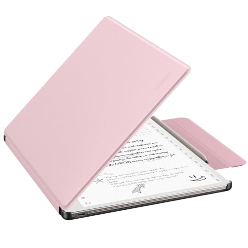 Image of MoKo Case for Remarkable Paper Pure 10.3 inch 2026 with Pen Holder, Pink | Slim protective hard shell folio cover with secure pen holder, Auto Wake & Sleep