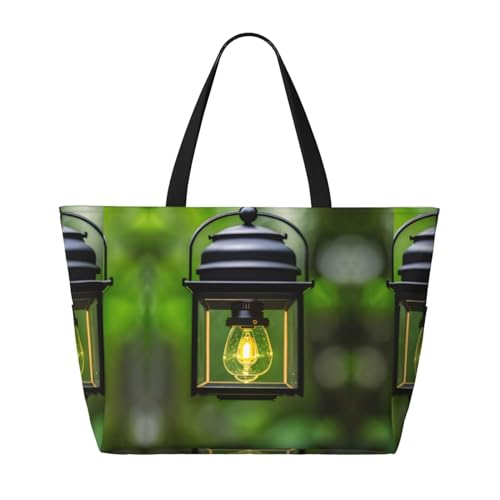 Firefly And Lantern Large Beach Tote Bag Women Beach Tote Bag For Pool Gym Grocery Travel With Multiple Pocket2