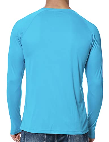 EZRUN Mens Sun Protection Swim Shirt Lightweight UV Sun Shirts Quick Dry UPF 50+ Fishing Shirts3