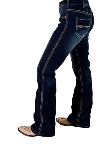 Cowgirl Tuff Western Jeans Womens Competitor Bootcut Dark Wash JCOMPT2