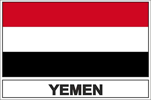 Akachafactory Autocollant Sticker Drapeau YEM Yemen