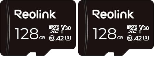 Image of REOLINK 128GB microSDXC UHS-I Memory Card, U3, A2, V30, Class 10 (Pack of 2)