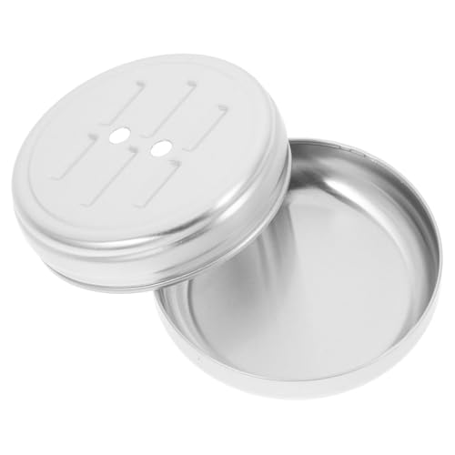 KONTONTY 100ml Aluminum Tea Can Soap Holder Holes Stylish Metal Jar for Balm Gel Storage